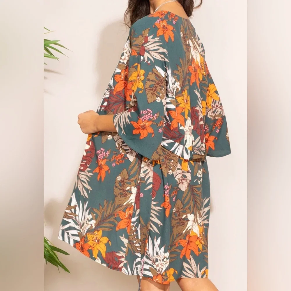 Pink Martini Collection Robe The Tropical Wrap size XS NWT